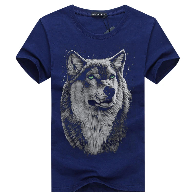 3D Wolf head T-shirt